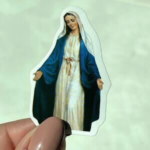 5/$10 Waterproof Vinyl Sticker Catholic Faith Virgin Mary